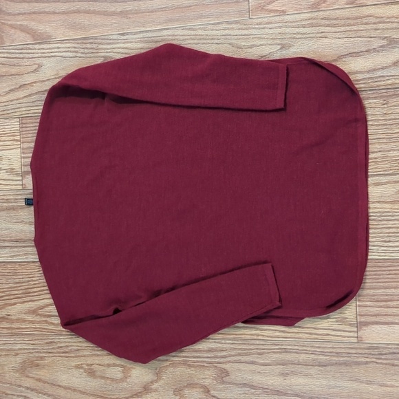 Eileen Fisher red tunic sweater 100% extra fine Merino wool women's size XXS - Picture 4 of 5